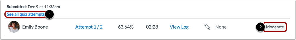 See All Quiz Attempts
