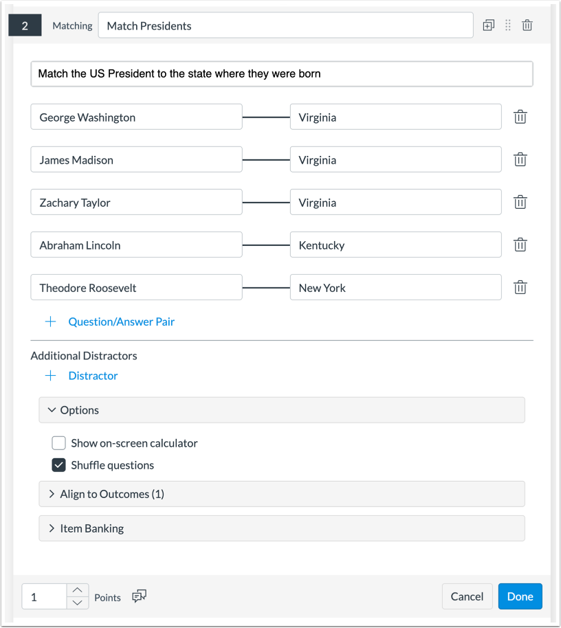 Edit Copied Question