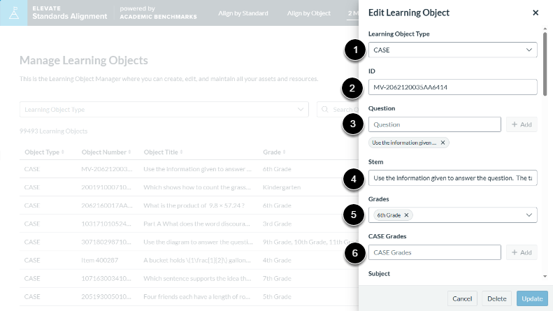 Edit Learning Object