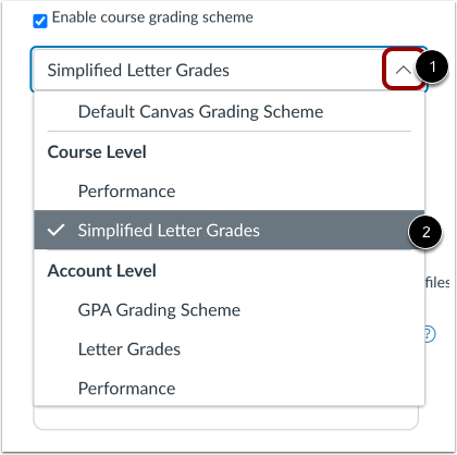 Open Grading Scheme