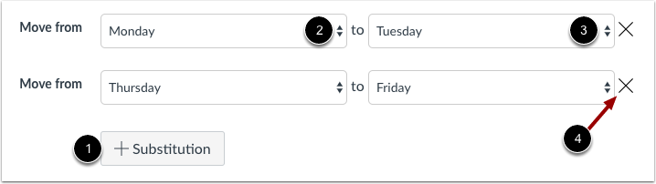Create Substitution Dates