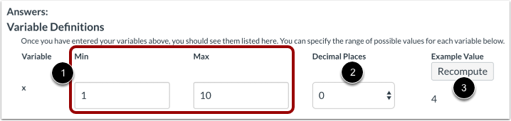 Set Variable Definitions