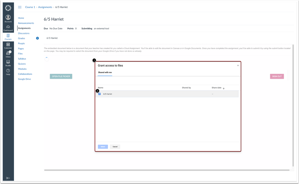 Google File Selector