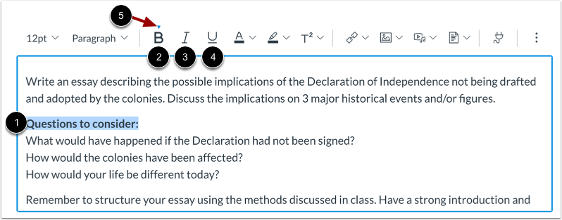 Format Text Emphasis