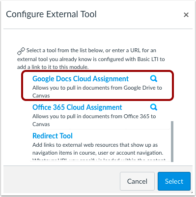 Configure External Tool