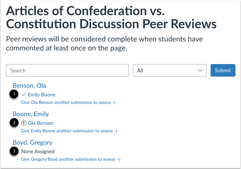 View Assigned Peer Reviews
