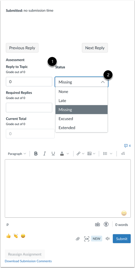 View Submission Status