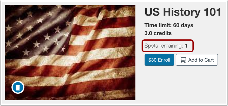 View Limit on Enrollment Page