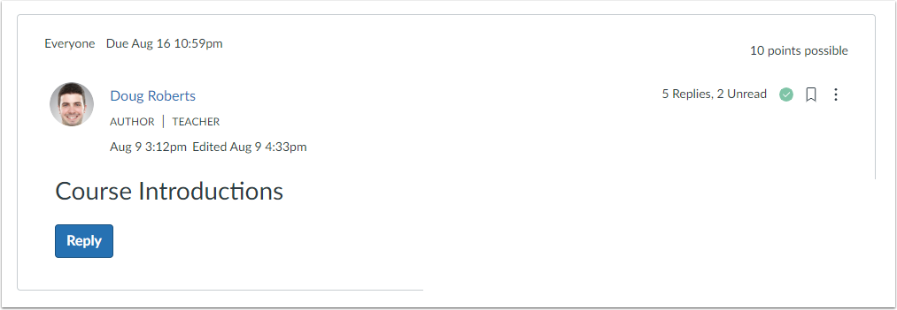 View Group Discussion