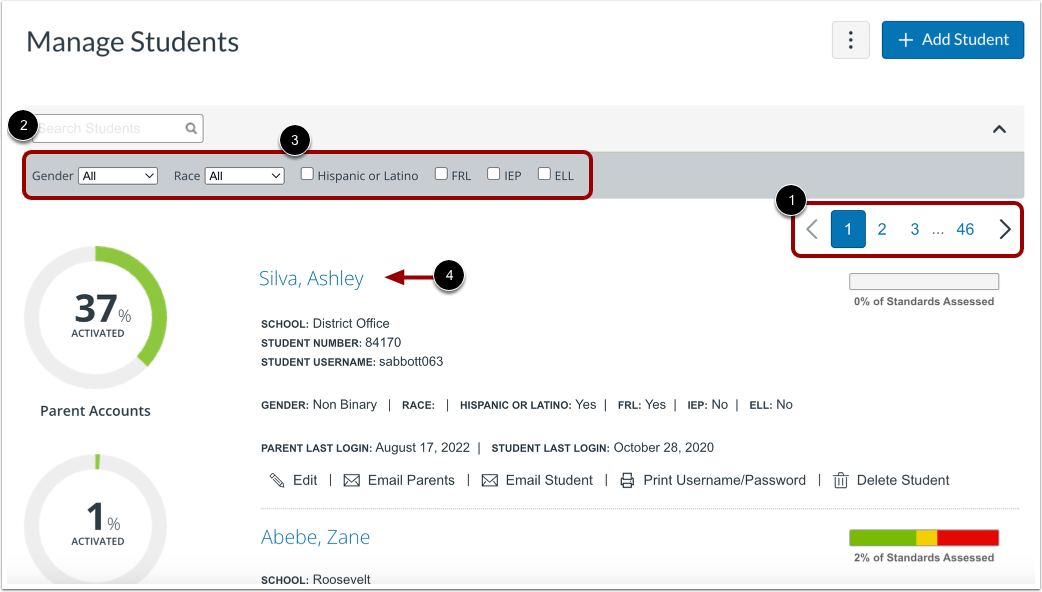 Open Individual Student Report
