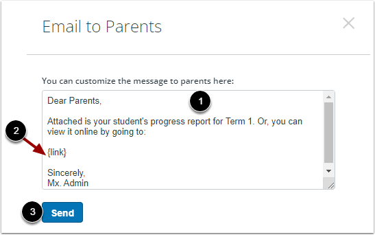 Customize Email Message