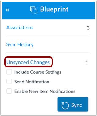View Unsynced Changes