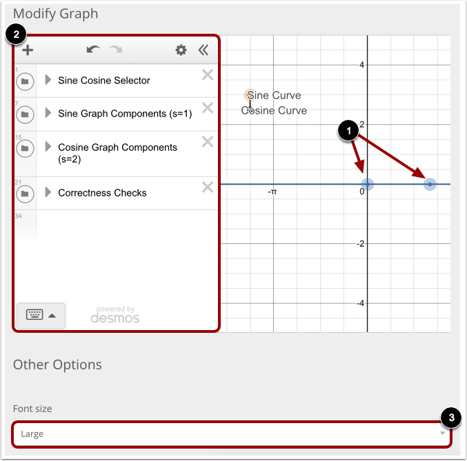 Modify Graph and More Options
