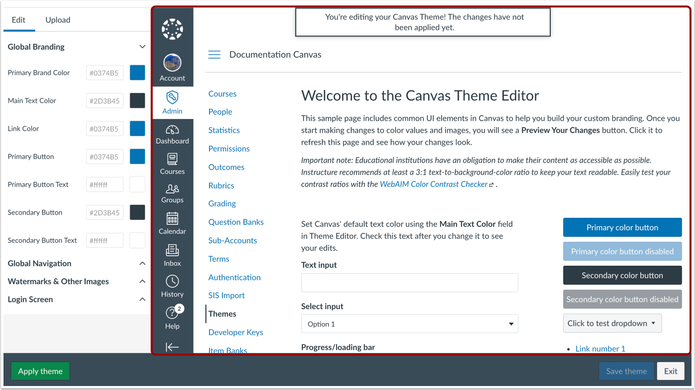 View Theme Editor