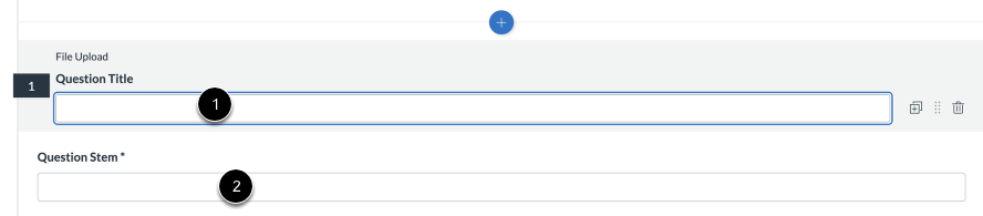 Add Question Title and Stem