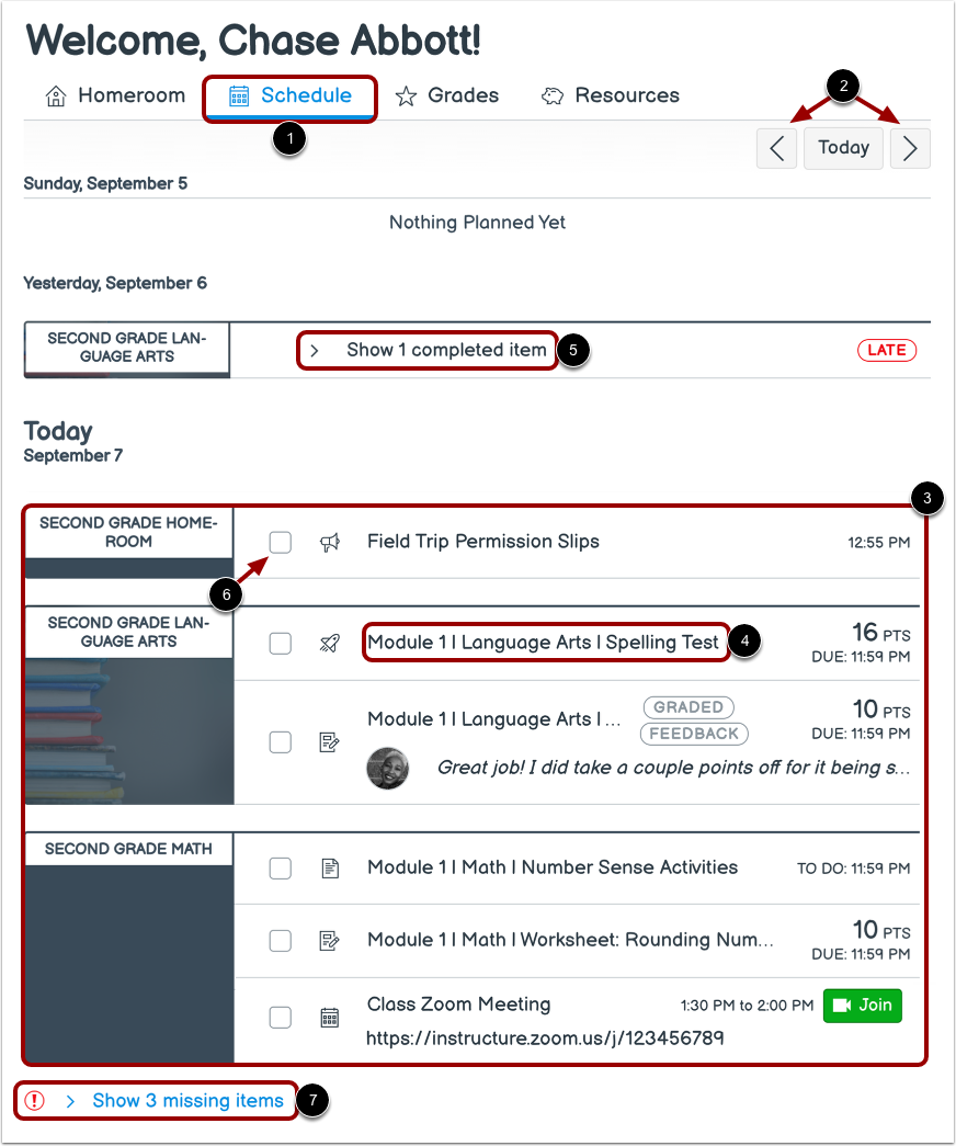 Open Homeroom Schedule
