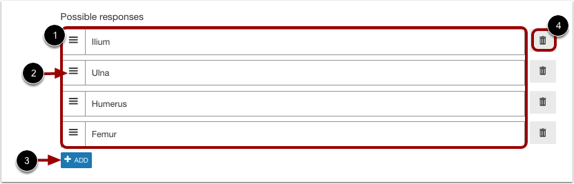 Add Possible Responses