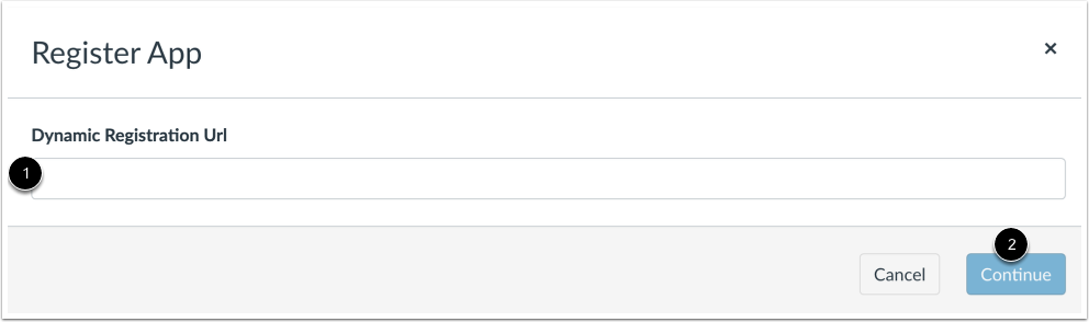 Enter Registration URL