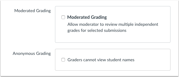 Allow Moderated Grading