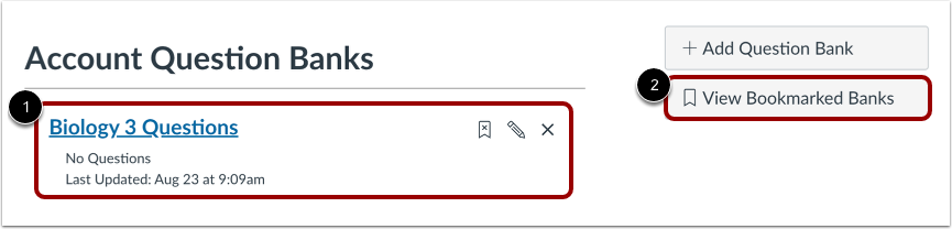 View Existing Question Banks