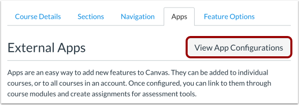 View App Configurations