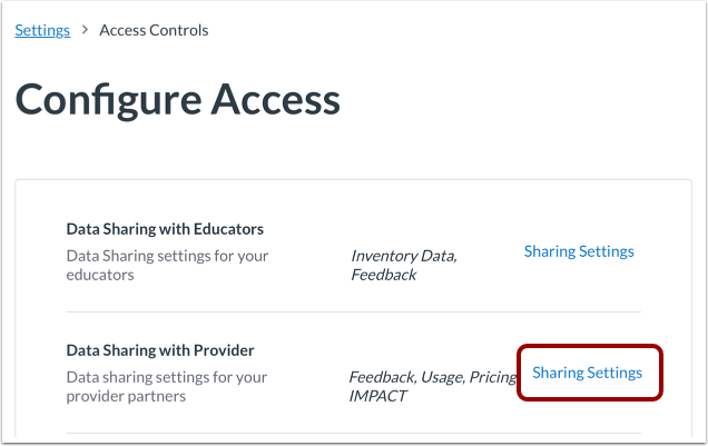 View Data Shared with Providers