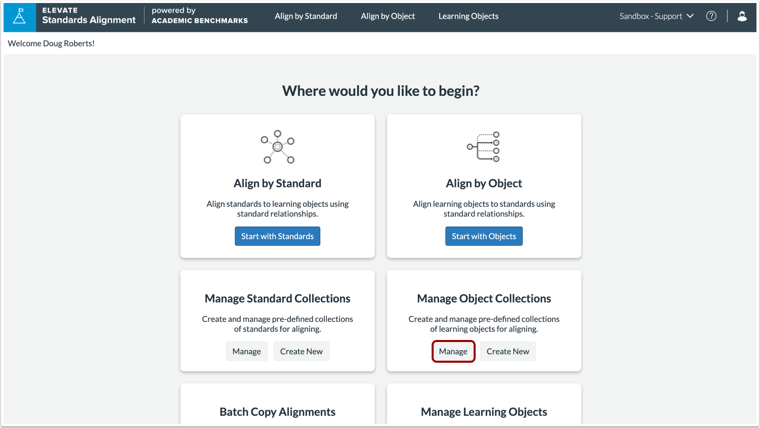 Manage Object Collection