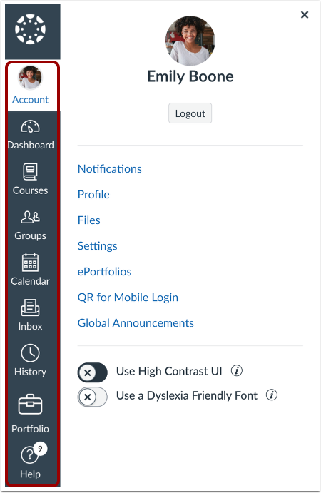 View Global Navigation Menu