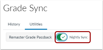 Enable Nightly Sync