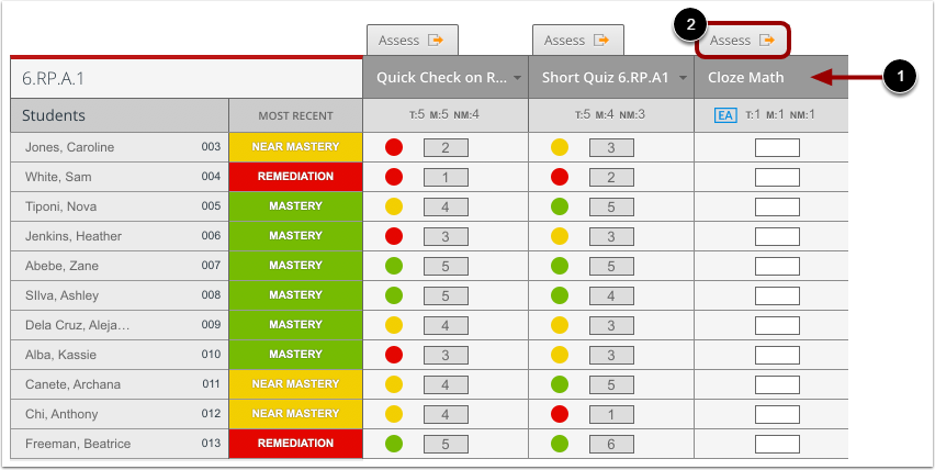 Open Assessment Window