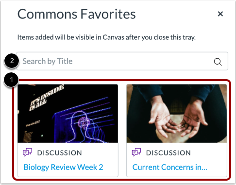 View Commons Favorites