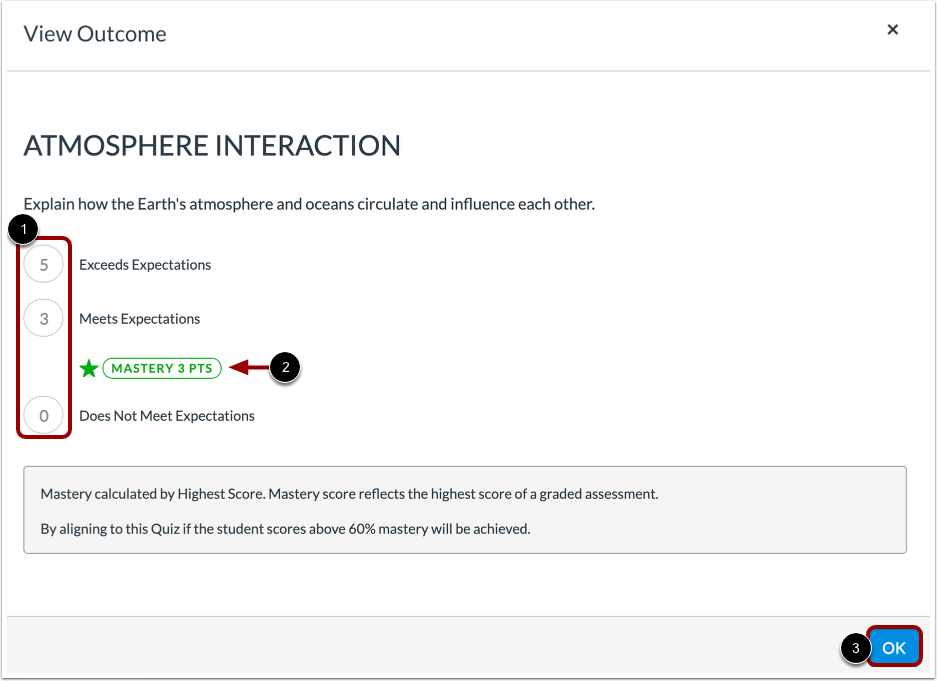 View Outcome Details