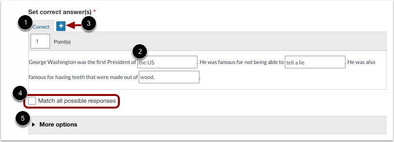 Enter Correct Responses