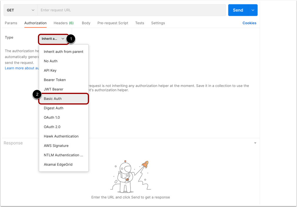 Select Authorization Type