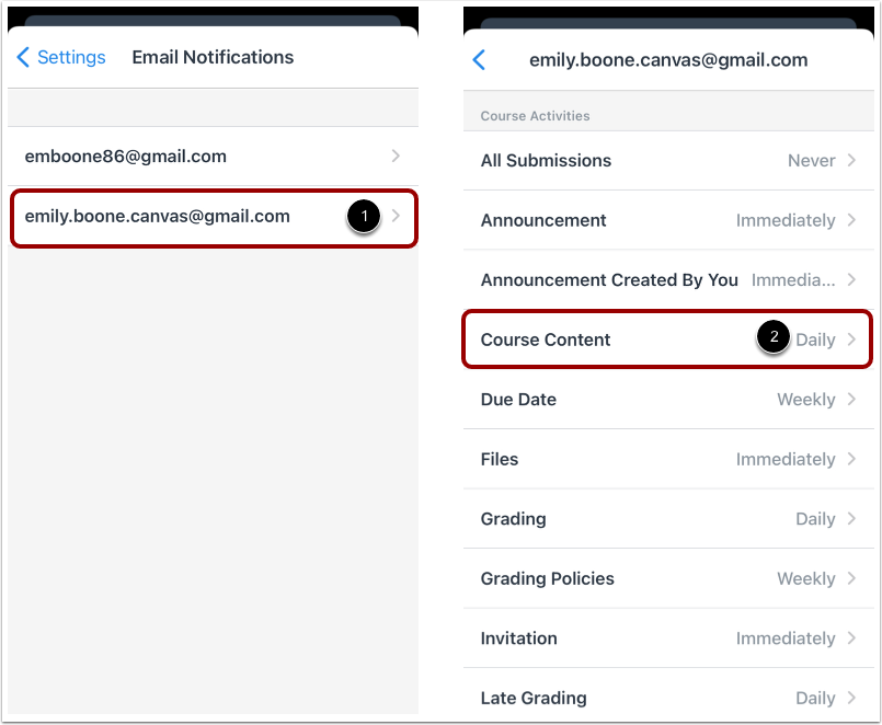 Set Notification Preference