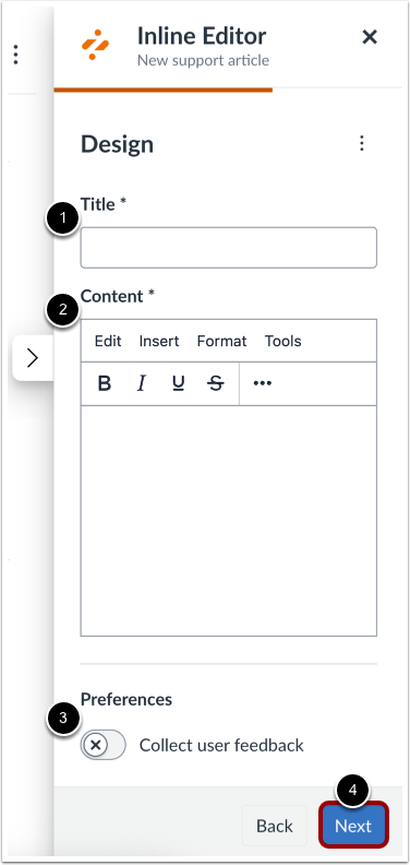 Add Support Article Design Details