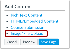 Add Image or File