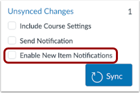 Enable New Item Notifications