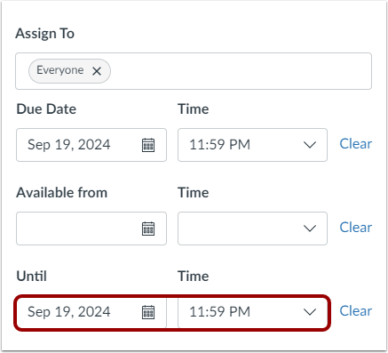 Limit Submission Until Date
