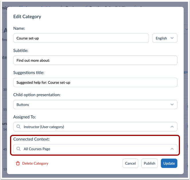 Support Center Category