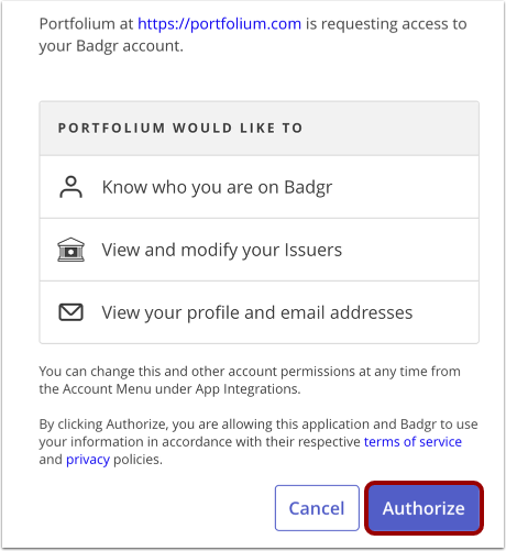 Authorize Integration