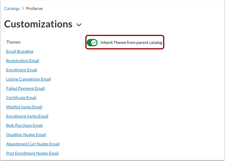 Enable Storefront Theme Editor for Catalog