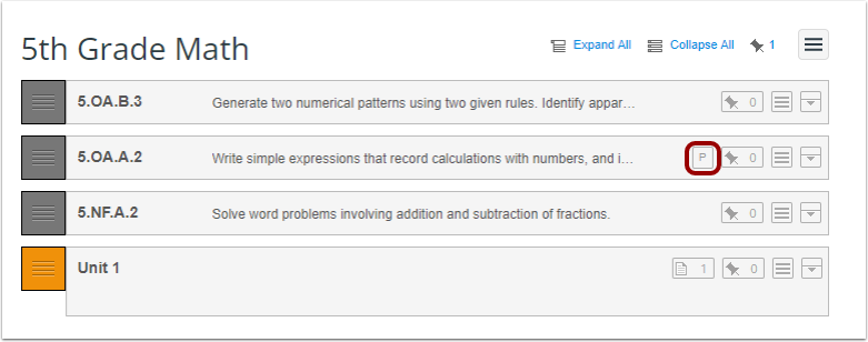 View Power Standard Label