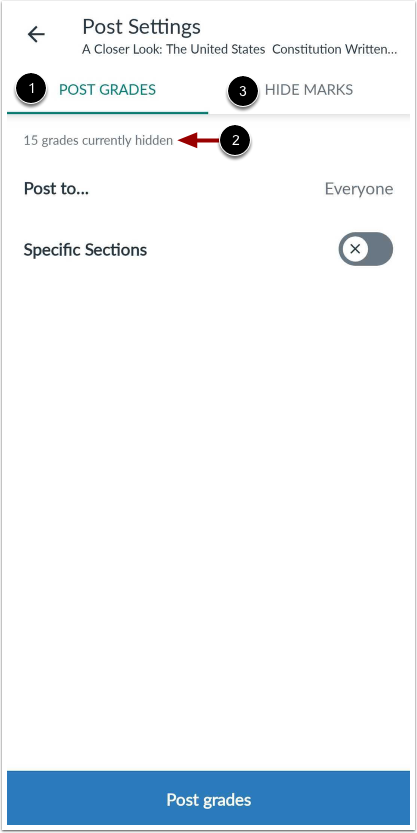 View Post Grades Tab