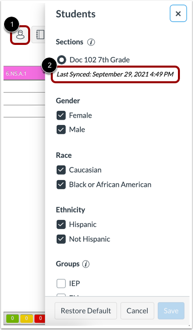 View Most Recent Sync