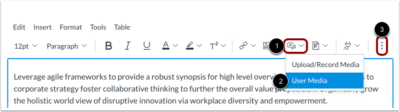 Upload Media from Toolbar