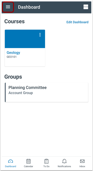 Open User Navigation Menu