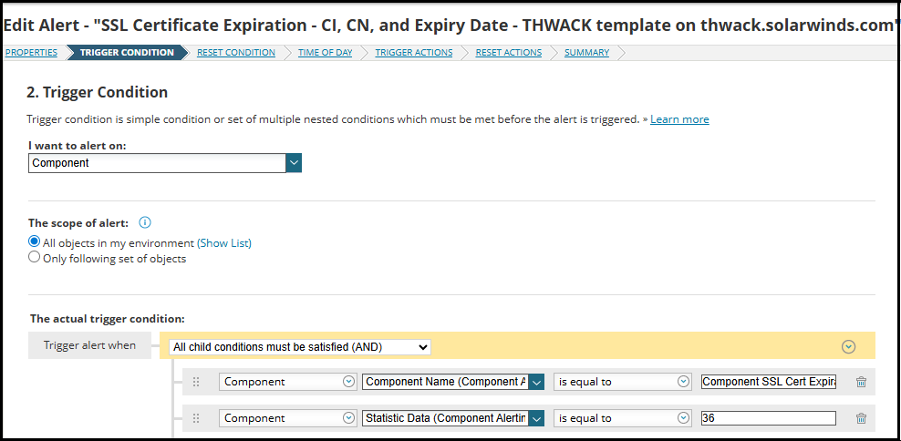 SSL Certificate Expiration Alert - THWACK