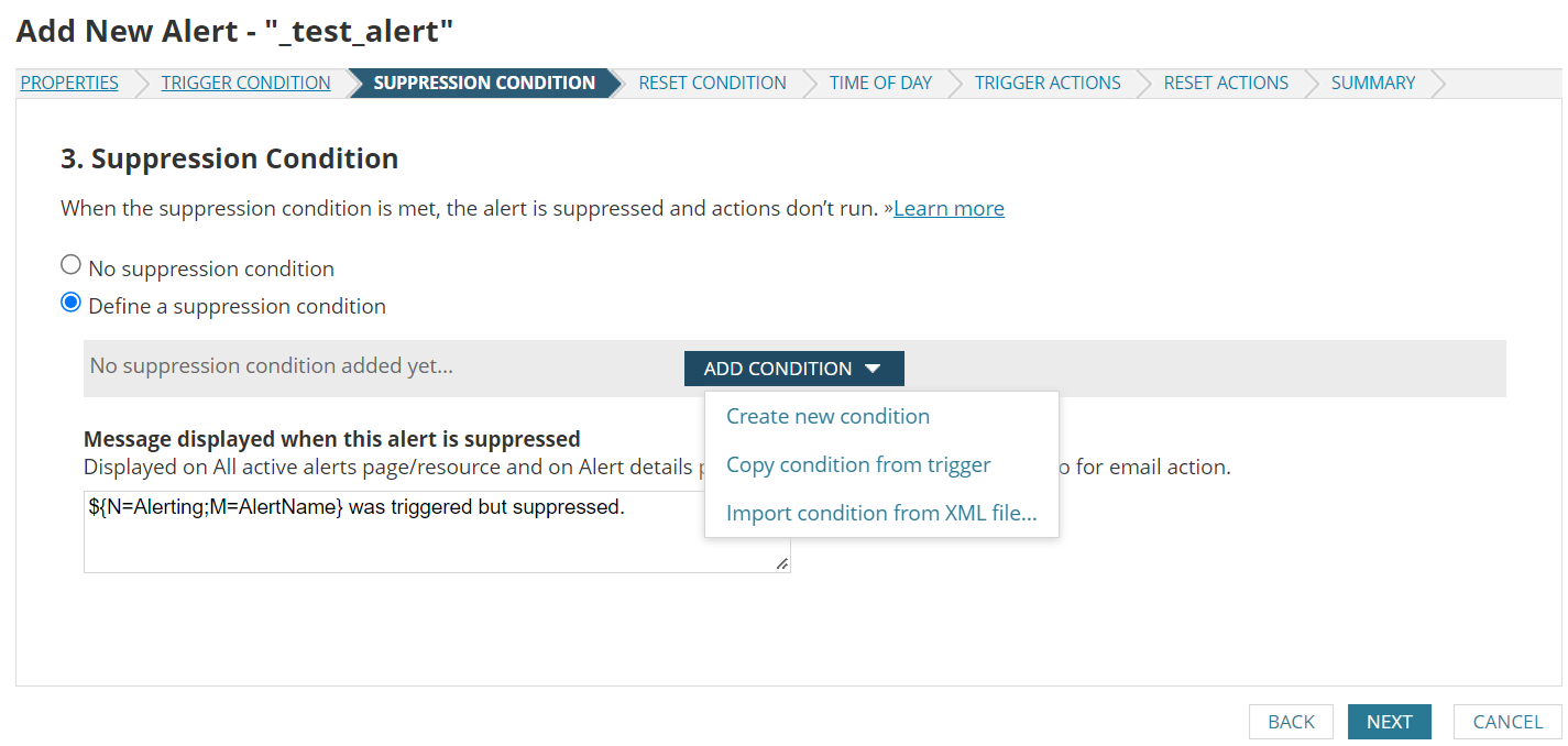 Introducing Condition-Based Alert Suppression - THWACK
