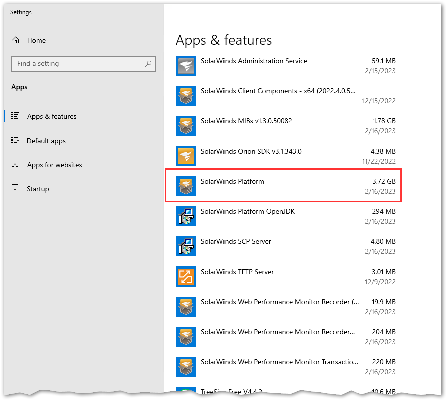 Apps & Features: Single Entry for SolarWinds Platform